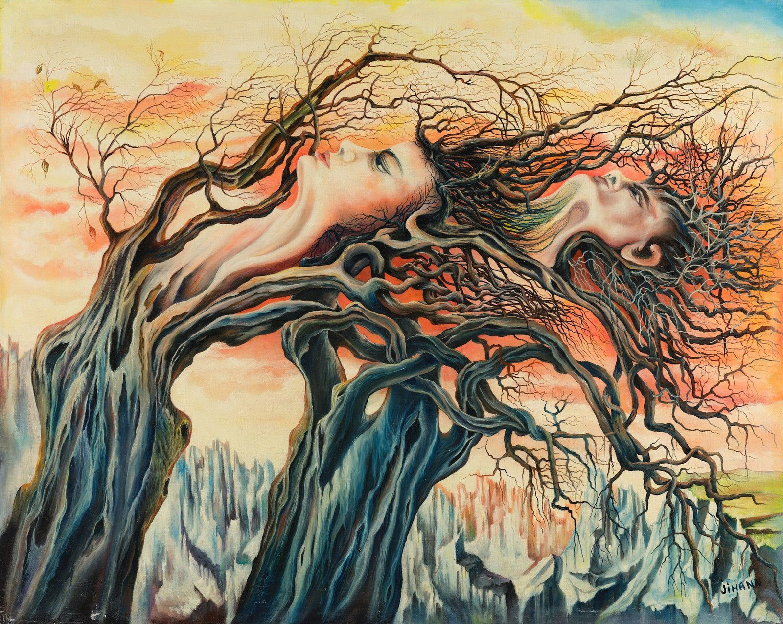 Love and Nature, plate 2, a painting by Mikael Jihann