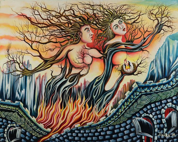 Love and Nature, plate 17, a painting by Mikael Jihann