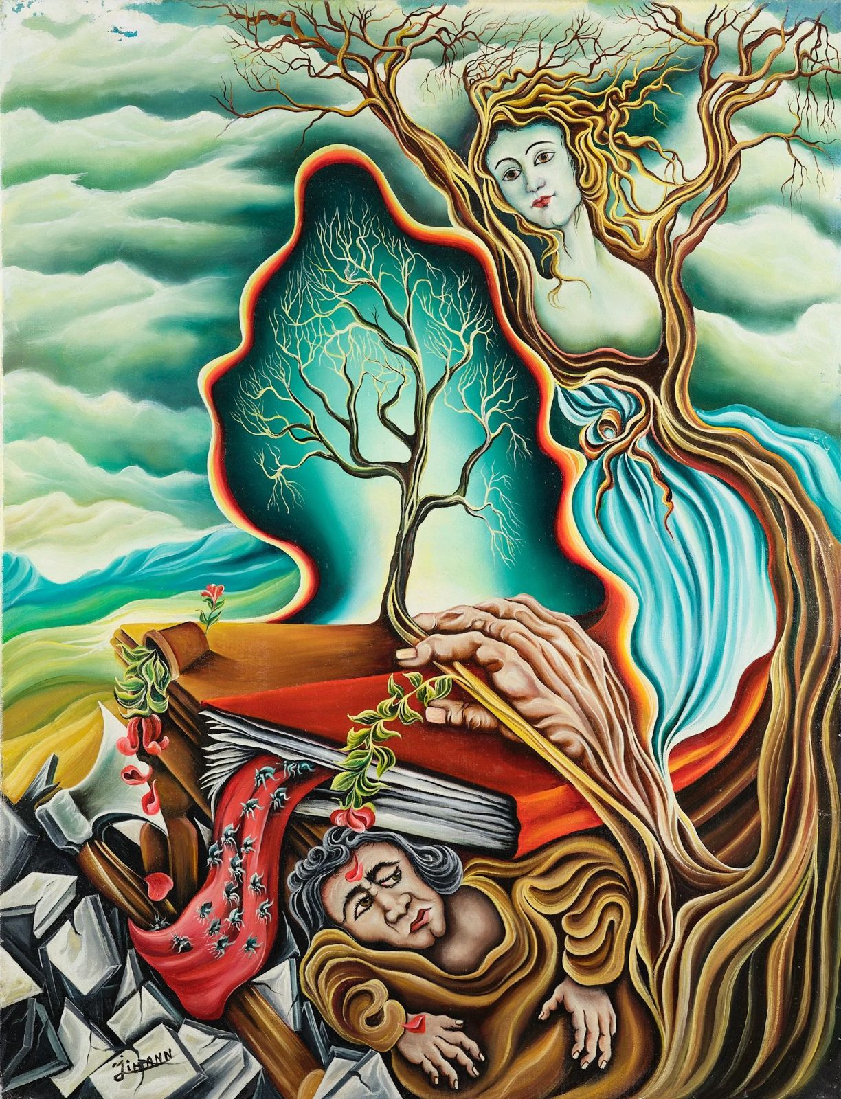 Me and You, plate 8, a painting by Mikael Jihann