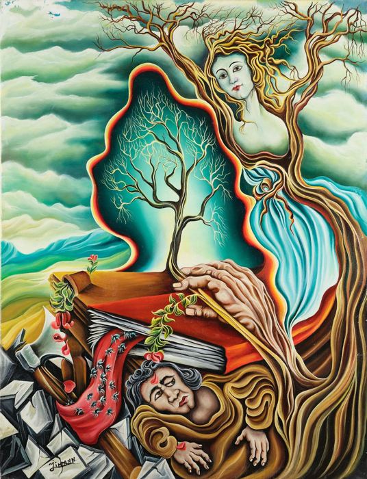 Me and You, plate 8, a painting by Mikael Jihann