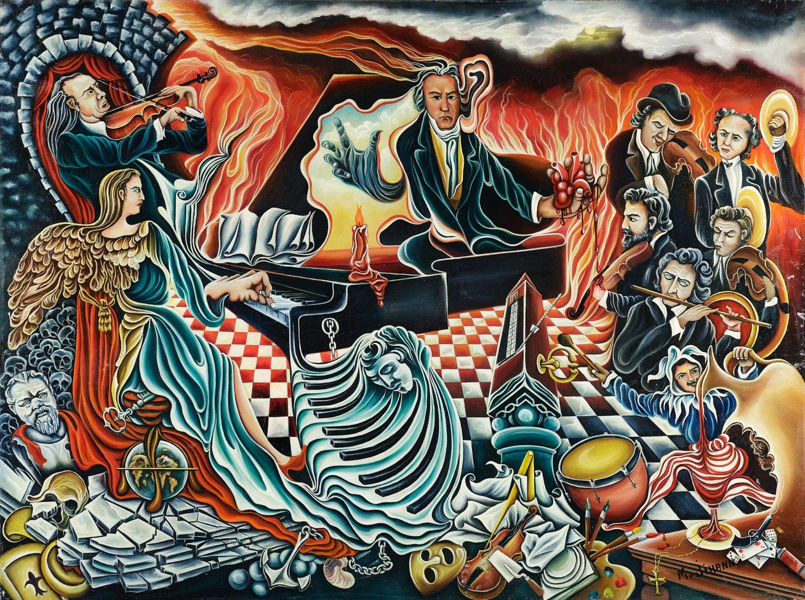 Surrealism, plate 8, a painting by Mikael Jihann