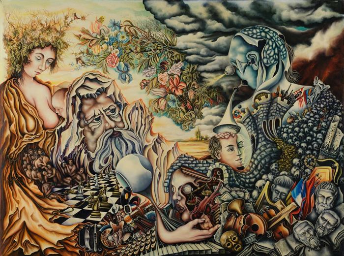 Surrealism, plate 1, a painting by Mikael Jihann